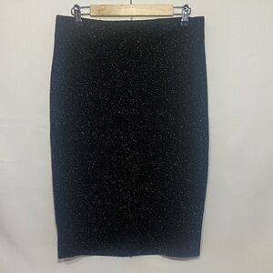 J Jill Black Pull On Skirt Below The Knee